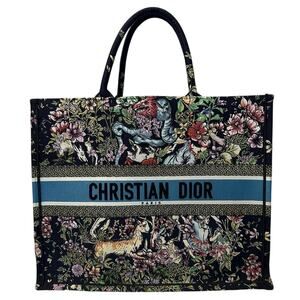 Christian Dior Book Tote Bag NWT D-Constellation Embroidery Blue